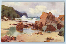 Cornwall England Conesville OH Postcard On Cornish Coast 1908 Oilette Tuck Art picture