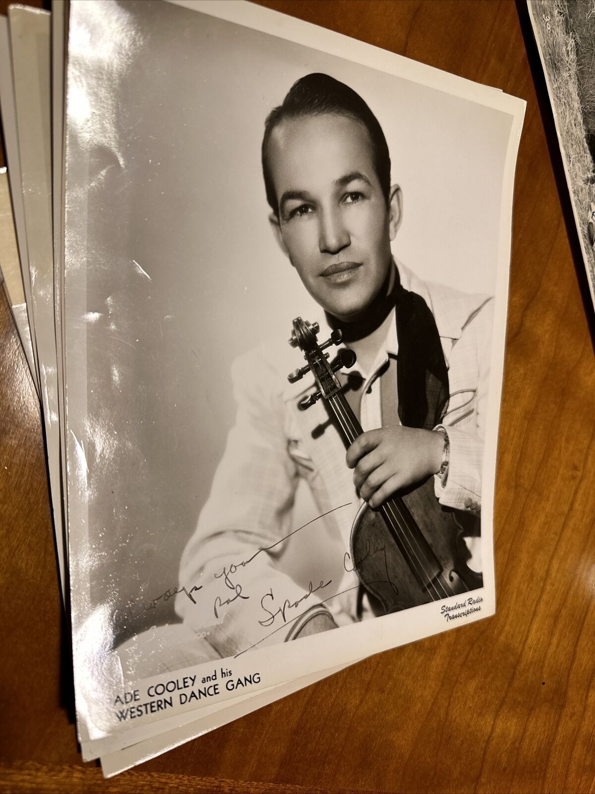 Spade Cooley Extremely Old Vintage SIGNED 8/10 B/W Photo 40s 💯 Authentic RARE