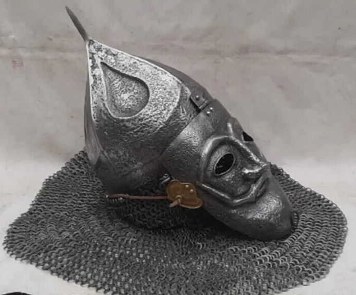 Norman Ottoman Empire Helmet With Chainmail Helmet Norman Half Face mask