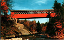 Unposted Post Card Old Covered Chiselville Bridge East Arlington Vermont picture