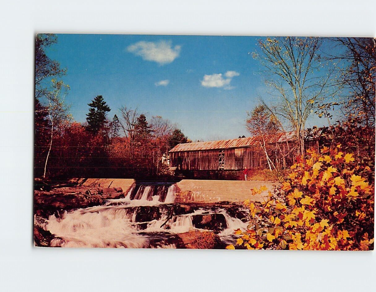 Postcard Covered Bridge Thetford Center Vermont USA North America