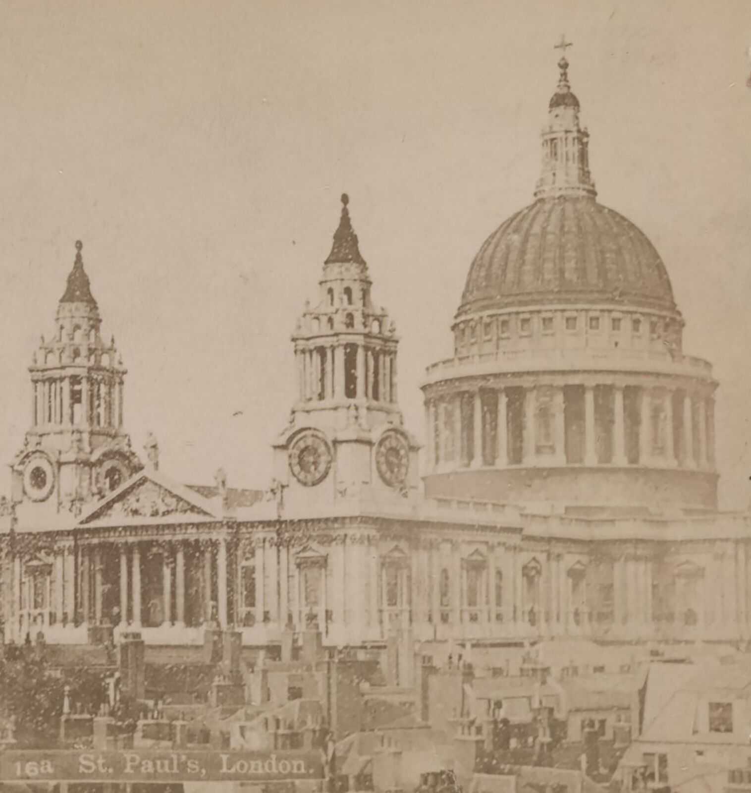 St Paul\'s Cathedral Ludgate Hill London England Alfred Campbell Stereoview 1896