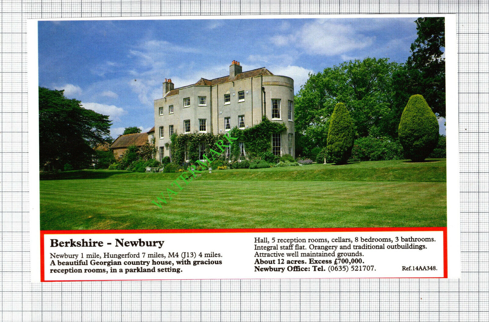Newbury Berkshire House Sale Advert - 1991 Cutting