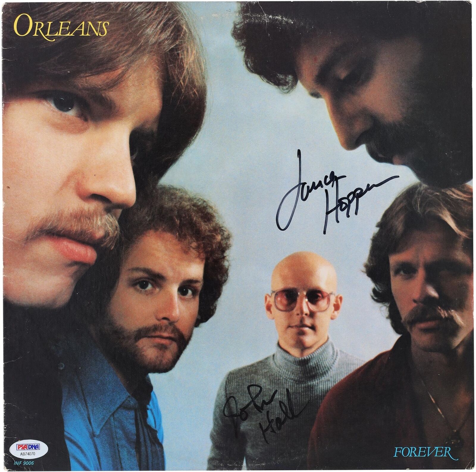 Orleans Autographed Forever Album Cover with 2 Signatures BAS