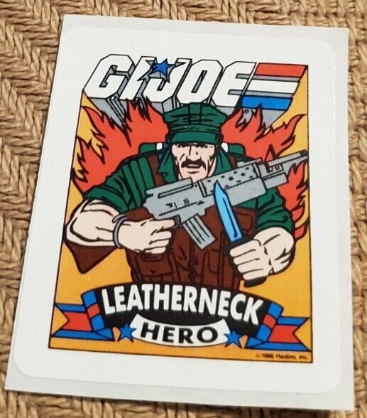 G. I. Joe Leatherneck Sticker 1986 Hasbro Milton Bradley