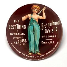 Brotherhood Overalls Dover New Jersey Advertising Pocket Mirror picture