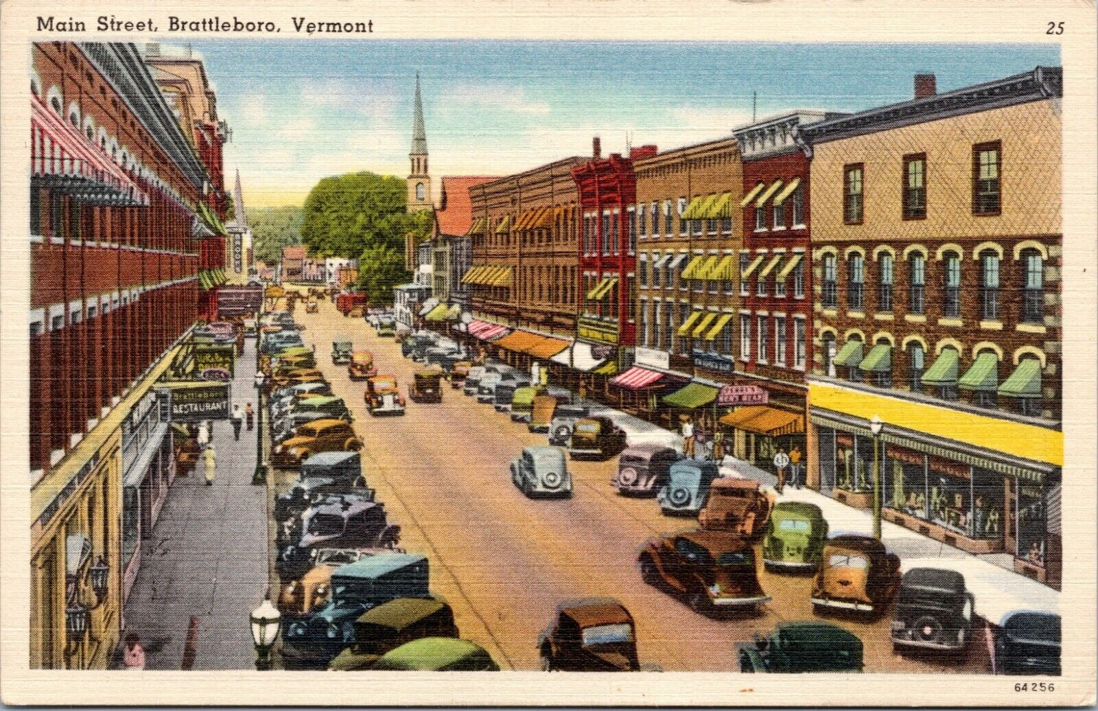 postcard Brattleboro Vermont - Main Street