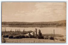 c1920's Floating Island Sadawga Lake Whitingham View VT RPPC Photo Postcard picture