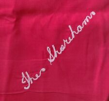 The Shoreham restaurant napkin red cloth embroidered 21