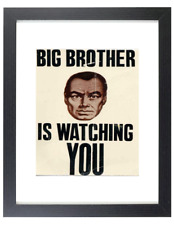 Orwell 1984 Book BIG BROTHER IS WATCHING YOU Matted & Framed Picture Photo picture