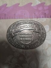AMERICANA GEORGE COOLEY RANCH BELT BUCKLE VINTAGE VERY RARE HEAVY LOOK picture