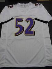 Ray Lewis Baltimore Ravens Autographed Custom Football Jersey GA coa picture