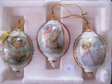 Angels Of innocence  Set 3 Angel Ornaments Bradford Heirloom Porcelain 2nd issue picture