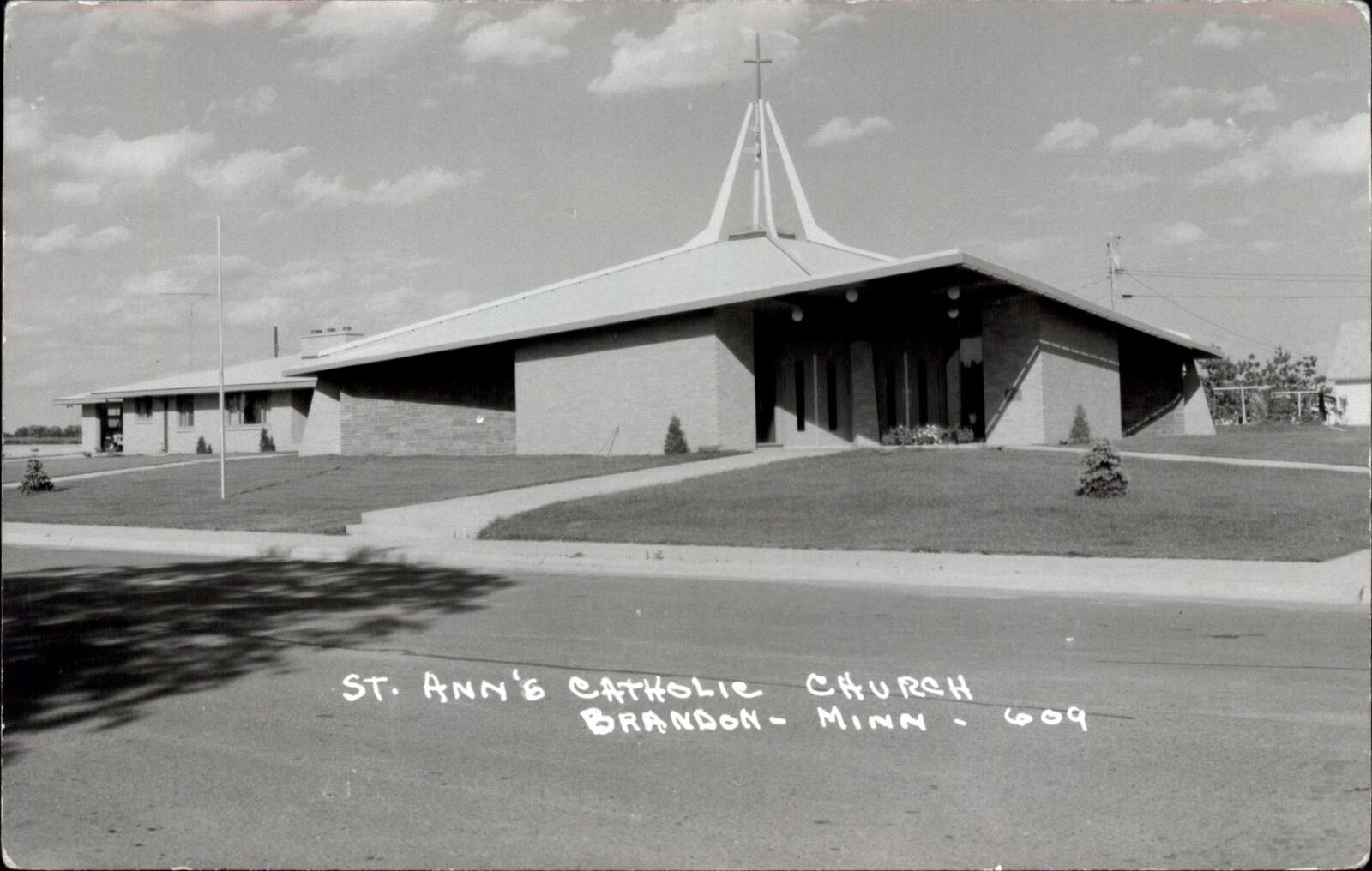 St Ann\'s Catholic Church ~ Brandon Minnesota MN ~ vintage RPPC real photo