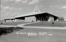St Ann's Catholic Church ~ Brandon Minnesota MN ~ vintage RPPC real photo picture