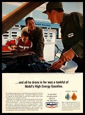 1964 New Hyde Park New York Mobil Service Station High Energy Gasoline Print Ad picture