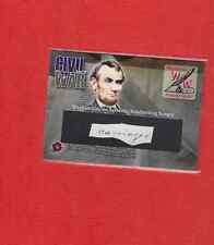 ABRAHAM LINCOLN 2022 Historic Autographs Word relic civil war Word '' Carriages