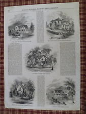 Roxbury Houses-1850s Engravings-Text describes each- Ballous Pictorial Newspaper picture