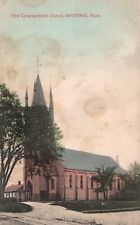 Postcard MA Braintree Mass First Congregational Church Posted Vintage PC G1849 picture
