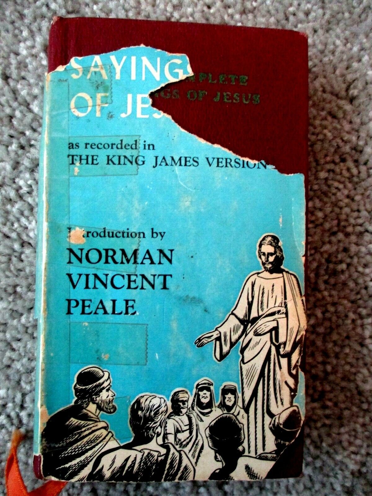 The Complete Sayings of Jesus SIGNED by NORMAN VINCENT PEALE 1955 w/love message