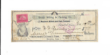 1898 Bristol Tennessee TN PORK PACKERS Vintage Check picture