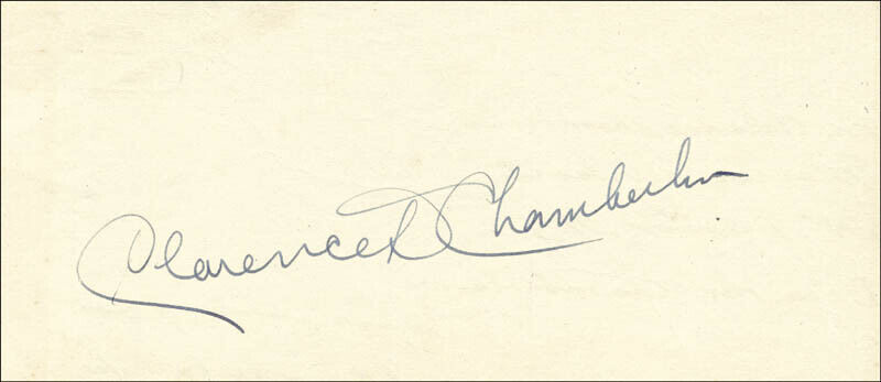 CLARENCE D. CHAMBERLIN - SIGNATURE(S) CIRCA 1936