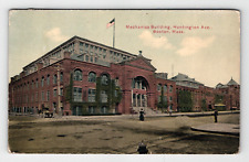 Postcard 1911 MA Mechanics Building Huntington Ave Street View Boston Mass picture