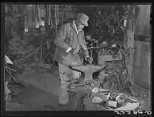 Marcella Plantation,Holmes County,Mississippi,MS,Blacksmith,Uncle George,FSA,3 picture