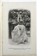 1900s Detroit News Daily Newspaper Souvenir Postcard Newsboy Statue Belle Isle  picture