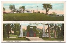 1929 Mount Vernon Mansion on Potomac River and Tomb of Washington Postcard  picture