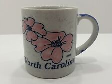 APS North Carolina Speckled Blue Souvenir Coffee Mug State Pink Flower Dogwood picture