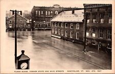 Flood Scene Corner State & Main Streets Montpelier VT Postcard Nov. 4th 1927  picture