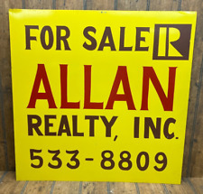 Vintage Allan Realty Realtor Real Estate Advertising Sign Steel Goshen Indiana picture