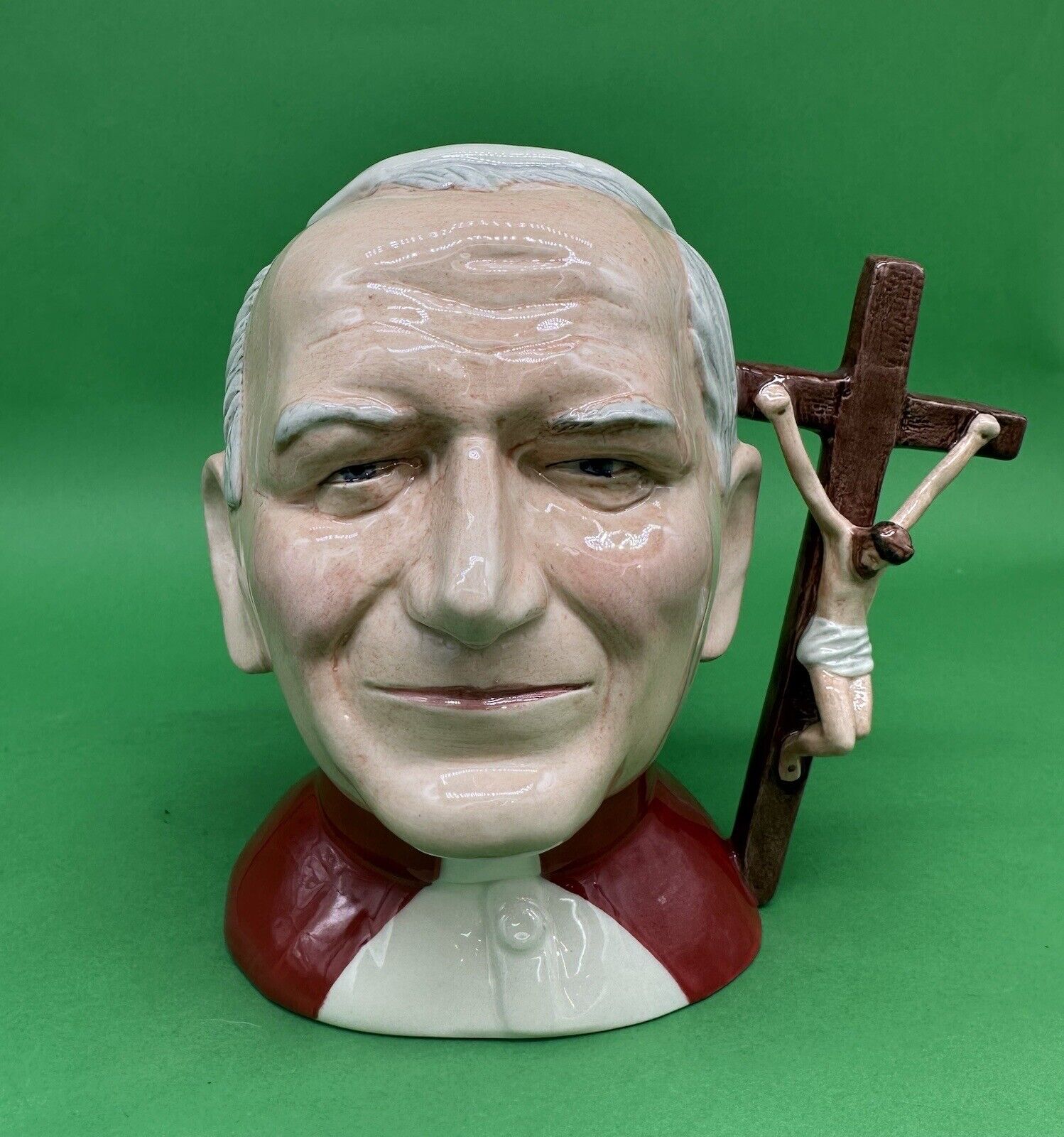 'Pope John Paul II’ Large Character Jug, Bairstow  Manor Ltd Ed of 100,  6.5”