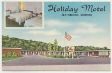 ca 1930-1950 Brattleboro VT Holiday Motel - linen - interior and exterior views picture