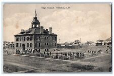Williston North Dakota Postcard High School Exterior View c1910 Vintage Antique picture