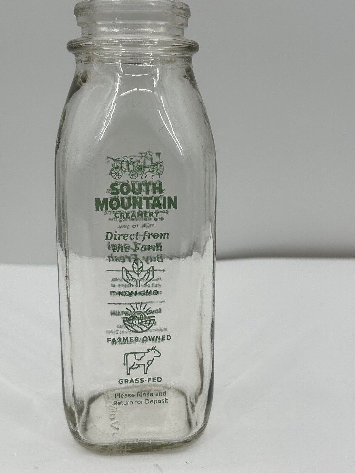 South Mountain Creamery Pint Glass Bottle-Cute Decorating Piece
