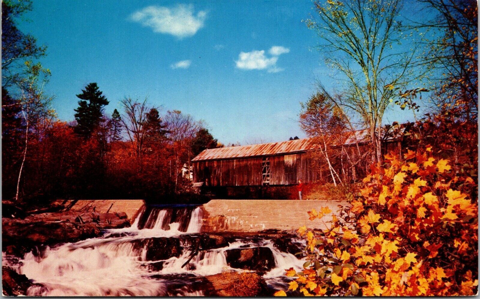 Covered Bridge Thetford Center Vermont Postcard