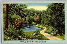 Vermont VT - Greetings from Alburgh - National Parks - Vintage Postcard - Posted picture