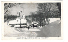 1930's/40's Postcard. Mid-winter, Saxtons River, Vermont picture