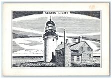Seguin Island Maine ME Postcard Seguin Light Highest Lighthouse In Maine c1910's picture