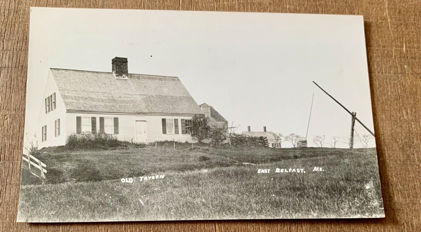 Vintage Real Photo Postcard - Old Tavern , East Belfast , Maine