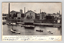 Postcard New Brunswick New Jersey US Rubber Company Boats Buildings View NJ 1905 picture