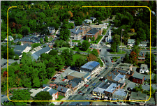 Aerial Concord MA Monument Square Lexington Rd Historic District Flag Cars c80's picture