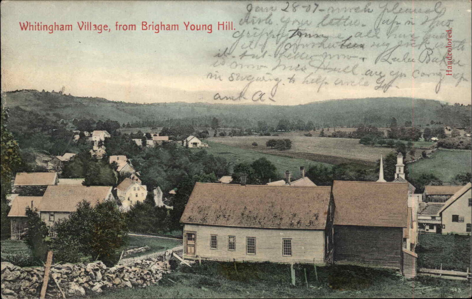 Whitingham Vermont VT View from Brigham Young Hill c1910 Vintage Postcard