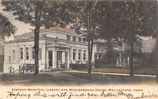 Wallingford Connecticut~Marlborough House~Simpson Memorial Library~1906 Postcard picture