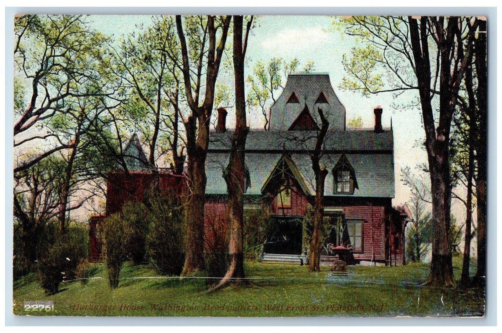 Plainfield New Jersey Postcard Harburger House Washington Headquarters West 1910