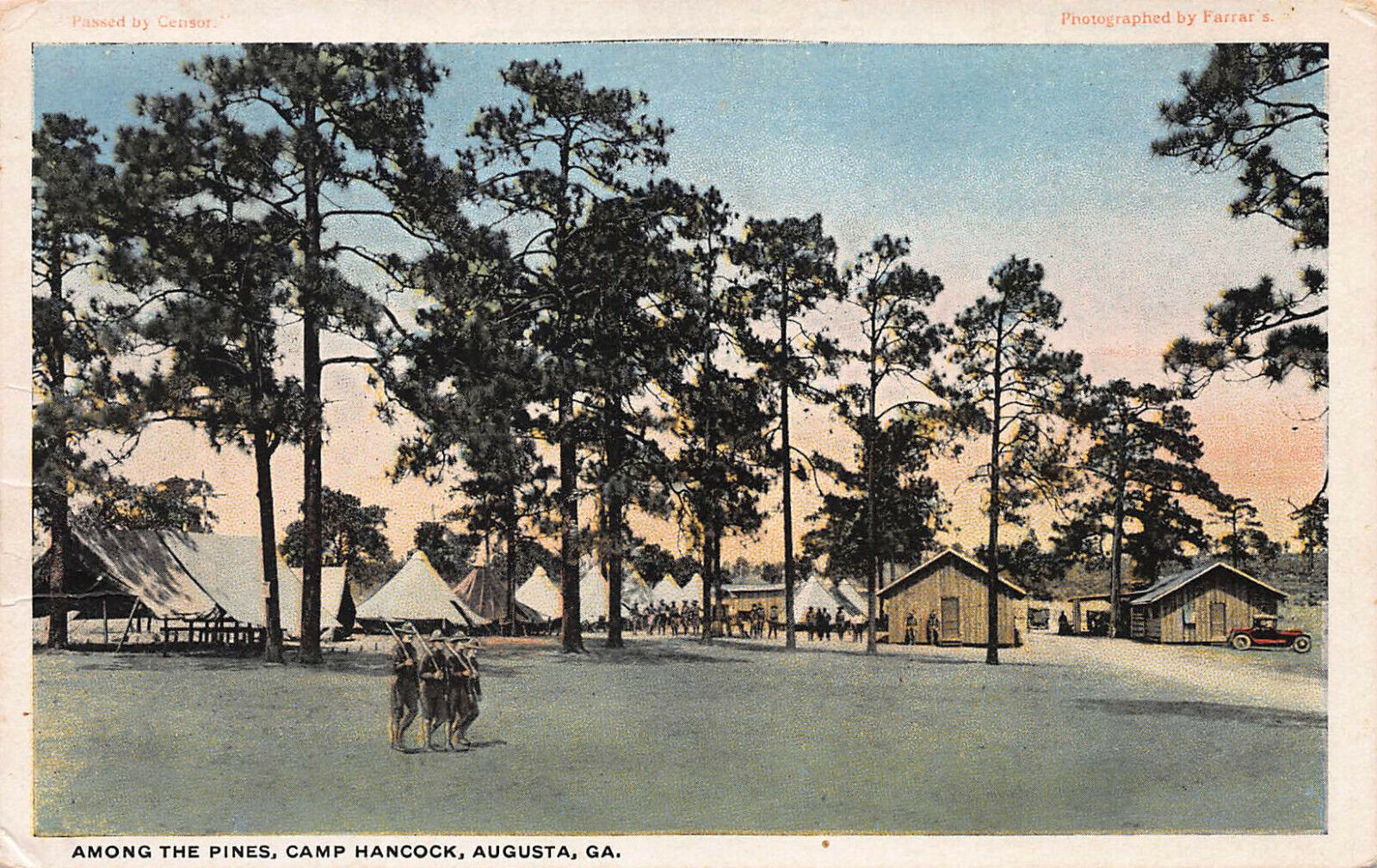 Among the Pines, Camp Handcock, Augusta, Georgia, Early Postcard, Unused
