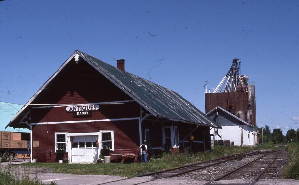 Railroad Train Station Depot DANBY Original 1982 Photo Slide