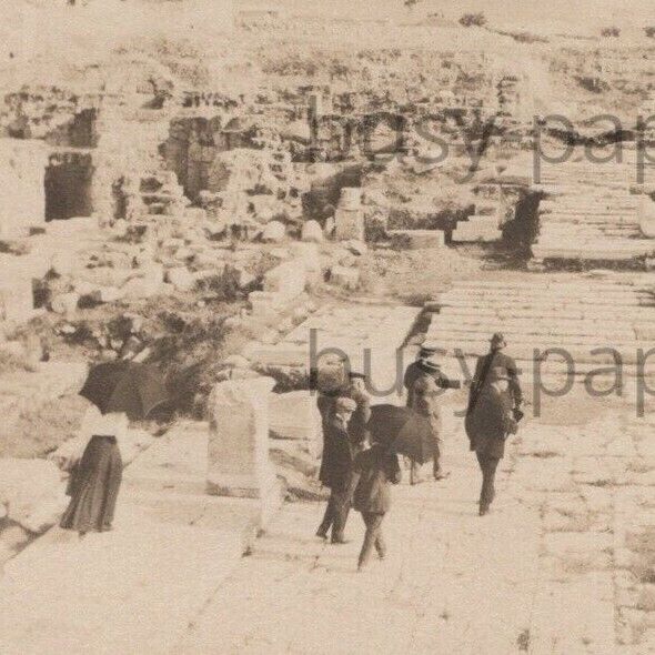 Vintage 1900s RPPC Excavation Corinth Corinthia Peloponnese Greece Postcard